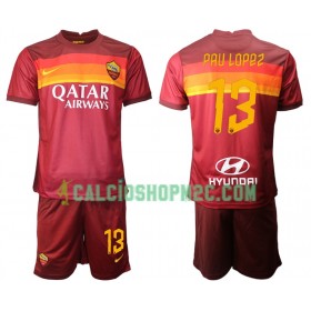 AS Roma Pau Lopez 13 Bambino Maglia Prima 2020/2021 Manica Corta (+ Pantaloncini)